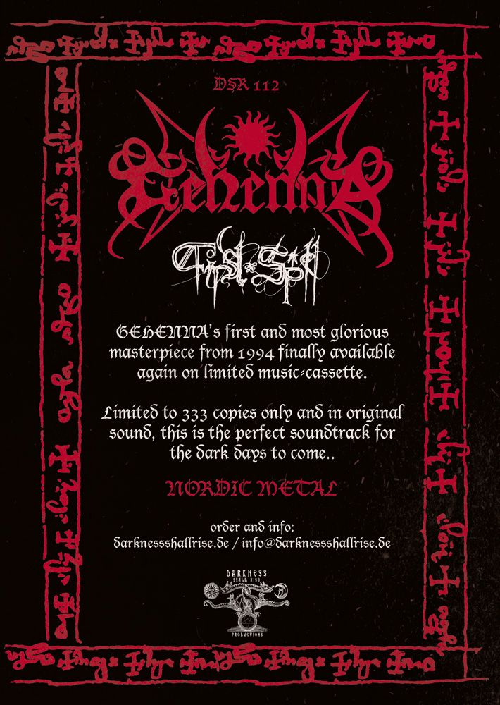 DSR 112 GEHENNA - First Spell !!! OUT NOW !!! - Darkness Shall